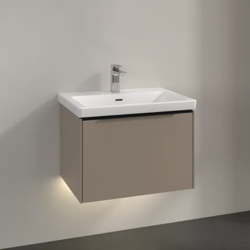 VILLEROY BOCH Subway 3.0 Vanity unit, s osvětlením, 1 zásuvka, 622 x 429 x 478 mm, taupe #C575L1VM, obrázek 2