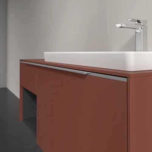 VILLEROY BOCH Subway 3.0 Vanity unit, 2 výsuvy, 1001 x 423 x 516 mm, Vínově červená / Vínově červená #C57100AH, obrázek 5
