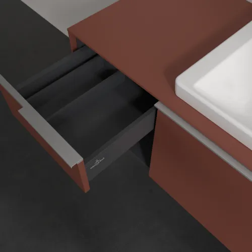 VILLEROY BOCH Subway 3.0 Vanity unit, 2 výsuvy, 1001 x 423 x 516 mm, Vínově červená / Vínově červená #C57100AH, obrázek 7