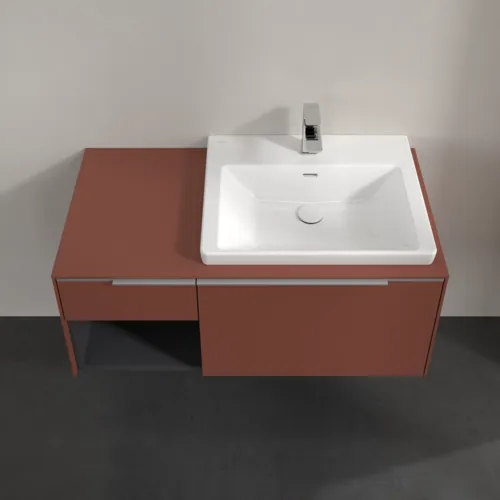 VILLEROY BOCH Subway 3.0 Vanity unit, 2 výsuvy, 1001 x 423 x 516 mm, Vínově červená / Vínově červená #C57100AH, obrázek 4