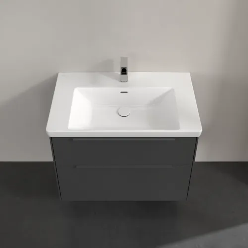 VILLEROY BOCH Subway 3.0 Vanity unit, s osvětlením, 2 výsuvy, 772 x 576 x 478 mm, grafitová barva #C574L2VR, obrázek 4