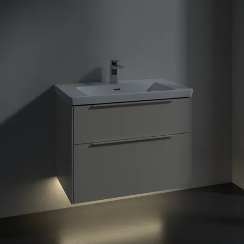VILLEROY BOCH Subway 3.0 Vanity unit, s osvětlením, 2 výsuvy, 772 x 576 x 478 mm, Cashmere Grey #C574L2VN, obrázek 5