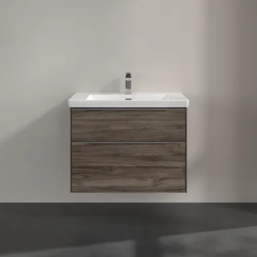 VILLEROY BOCH Subway 3.0 Vanity unit, s osvětlením, 2 výsuvy, 772 x 576 x 478 mm, Stone Oak #C574L0RK, obrázek 3