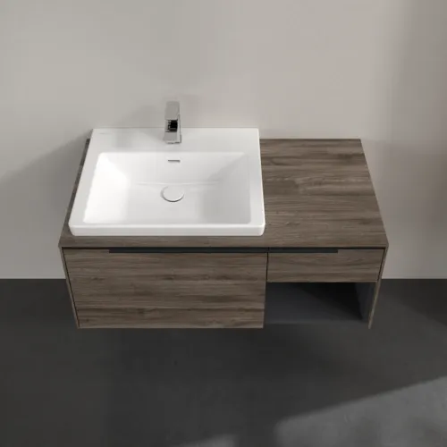 VILLEROY BOCH Subway 3.0 Vanity unit, s osvětlením, 2 výsuvy, 1001 x 423 x 516 mm, Stone Oak / Stone Oak #C572L1RK, obrázek 4