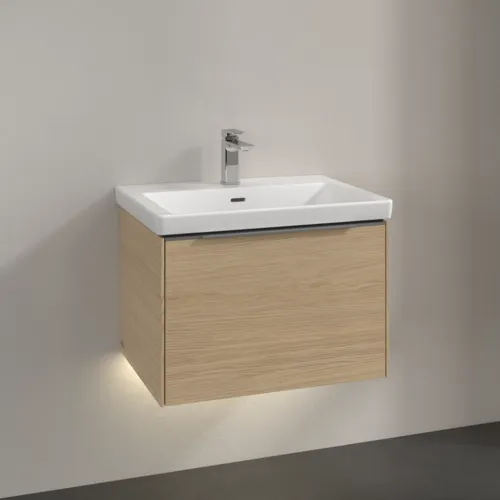 VILLEROY BOCH Subway 3.0 Vanity unit, s osvětlením, 1 zásuvka, 622 x 429 x 478 mm, dub severský #C575L0VJ, obrázek 2