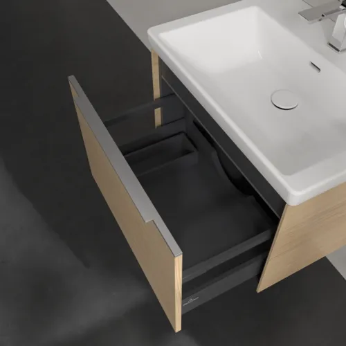 VILLEROY BOCH Subway 3.0 Vanity unit, s osvětlením, 1 zásuvka, 622 x 429 x 478 mm, dub severský #C575L0VJ, obrázek 7