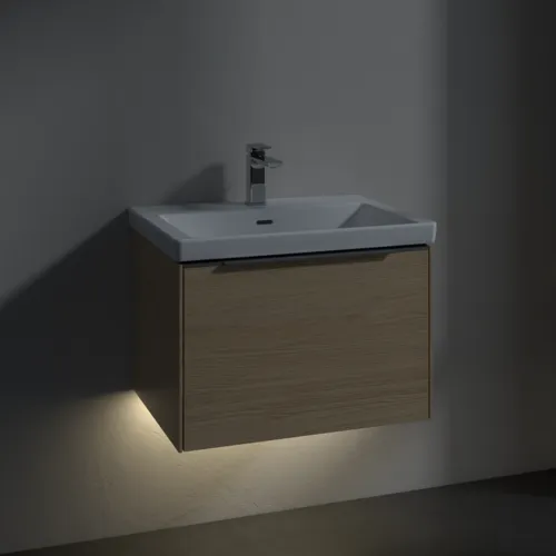 VILLEROY BOCH Subway 3.0 Vanity unit, s osvětlením, 1 zásuvka, 622 x 429 x 478 mm, dub severský #C575L0VJ, obrázek 5