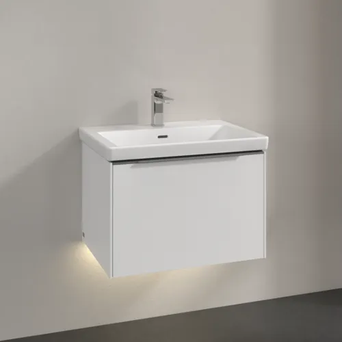 VILLEROY BOCH Subway 3.0 Vanity unit, s osvětlením, 1 zásuvka, 622 x 429 x 478 mm, Brilliant White #C575L0VE, obrázek 2