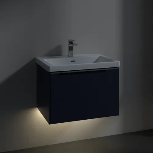 VILLEROY BOCH Subway 3.0 Vanity unit, s osvětlením, 1 zásuvka, 622 x 429 x 478 mm, Marine Blue #C575L0VQ, obrázek 5