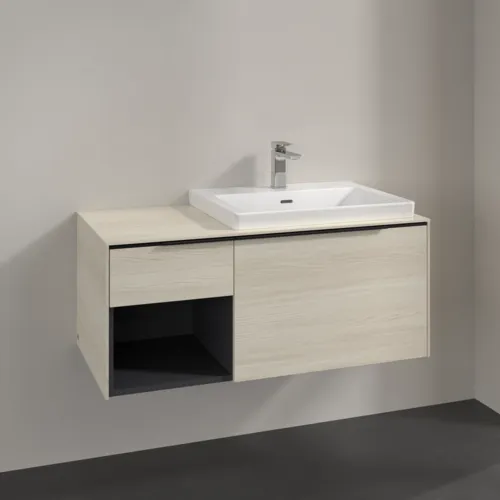 VILLEROY BOCH Subway 3.0 Vanity unit, 2 výsuvy, 1001 x 423 x 516 mm, bílý dub / bílý dub #C57101AA, obrázek 2