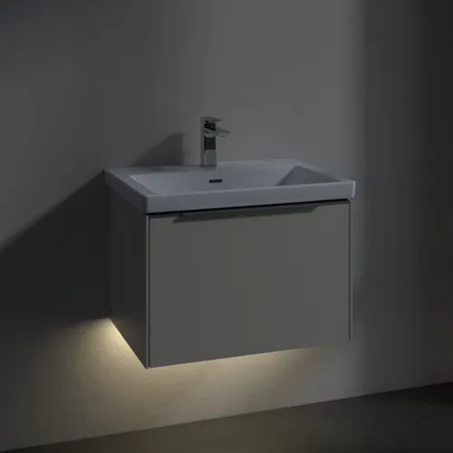 VILLEROY BOCH Subway 3.0 Vanity unit, s osvětlením, 1 zásuvka, 622 x 429 x 478 mm, Cashmere Grey #C575L0VN, obrázek 5