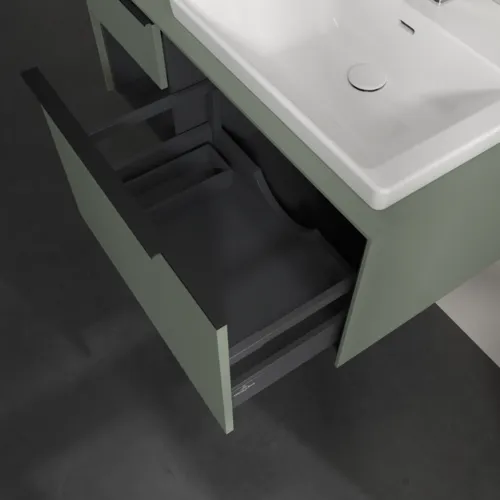 VILLEROY BOCH Subway 3.0 Vanity unit, 2 výsuvy, 1001 x 423 x 516 mm, Soft Green / Soft Green #C57101AF, obrázek 6