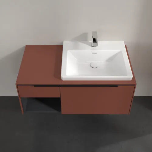 VILLEROY BOCH Subway 3.0 Vanity unit, 2 výsuvy, 1001 x 423 x 516 mm, Vínově červená / Vínově červená #C57101AH, obrázek 4