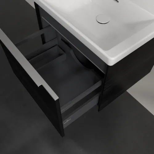 VILLEROY BOCH Subway 3.0 Vanity unit, s osvětlením, 1 zásuvka, 572 x 429 x 478 mm, černý dub #C577L0AB, obrázek 7