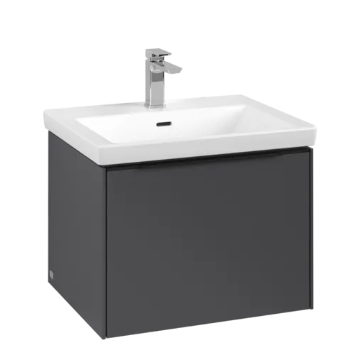 VILLEROY BOCH Subway 3.0 Vanity unit, 1 zásuvka, 572 x 429 x 478 mm, grafitová barva #C57701VR