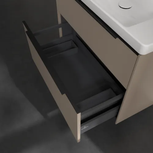 VILLEROY BOCH Subway 3.0 Vanity unit, s osvětlením, 2 výsuvy, 772 x 576 x 478 mm, taupe #C574L1VM, obrázek 7