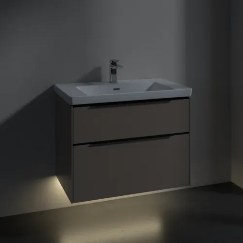 VILLEROY BOCH Subway 3.0 Vanity unit, s osvětlením, 2 výsuvy, 772 x 576 x 478 mm, taupe #C574L1VM, obrázek 5