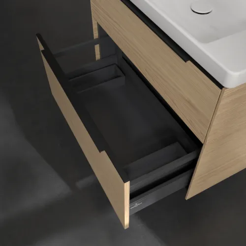 VILLEROY BOCH Subway 3.0 Vanity unit, s osvětlením, 2 výsuvy, 772 x 576 x 478 mm, severský dub #C574L1VJ, obrázek 7
