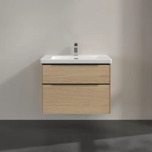 VILLEROY BOCH Subway 3.0 Vanity unit, s osvětlením, 2 výsuvy, 772 x 576 x 478 mm, severský dub #C574L1VJ, obrázek 3