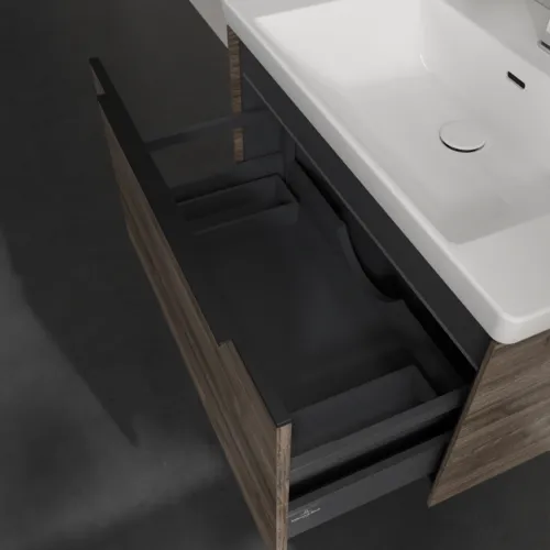 VILLEROY BOCH Subway 3.0 Vanity unit, s osvětlením, 1 zásuvka, 772 x 429 x 478 mm, Stone Oak #C573L1RK, obrázek 7