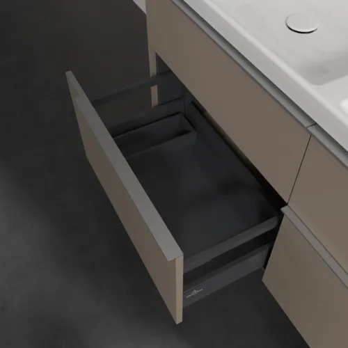 VILLEROY BOCH Subway 3.0 Vanity unit, s osvětlením, 4 výsuvy, 1272 x 576 x 478 mm, taupe #C568L0VM, obrázek 7