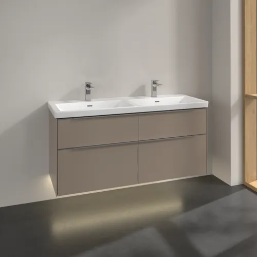 VILLEROY BOCH Subway 3.0 Vanity unit, s osvětlením, 4 výsuvy, 1272 x 576 x 478 mm, taupe #C568L0VM, obrázek 2