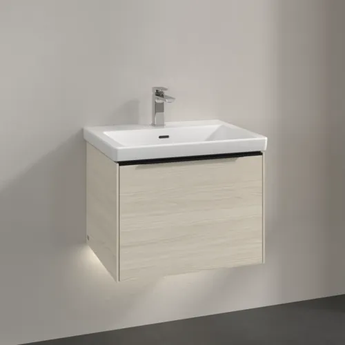 VILLEROY BOCH Subway 3.0 Vanity unit, s osvětlením, 1 zásuvka, 572 x 429 x 478 mm, bílý dub #C577L1AA, obrázek 2