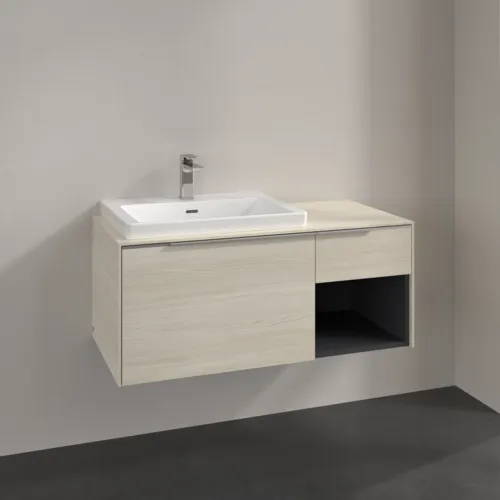 VILLEROY BOCH Subway 3.0 Vanity unit, 2 výsuvy, 1001 x 423 x 516 mm, bílý dub / bílý dub #C57200AA, obrázek 2