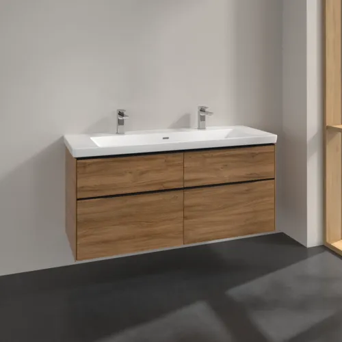 VILLEROY BOCH Subway 3.0 Vanity unit, 4 výsuvy, 1272 x 576 x 478 mm, dub Kansas #C60201RH, obrázek 2
