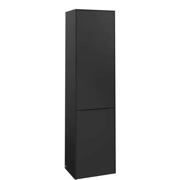 VILLEROY BOCH Spížní skříň Subway 3.0, 1 dveře, 1 výklop na prádlo, 450 x 1710 x 362 mm, Volcano Black / Volcano Black #C59301VL
