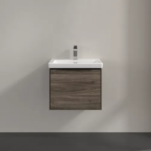 VILLEROY BOCH Subway 3.0 Vanity unit, s osvětlením, 1 zásuvka, 523 x 429 x 448 mm, Stone Oak #C579L1RK, obrázek 3