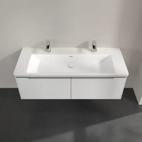 VILLEROY BOCH Subway 3.0 Vanity unit, s osvětlením, 2 výsuvy, 1272 x 429 x 478 mm, Brilliant White #C601L0VE, obrázek 4