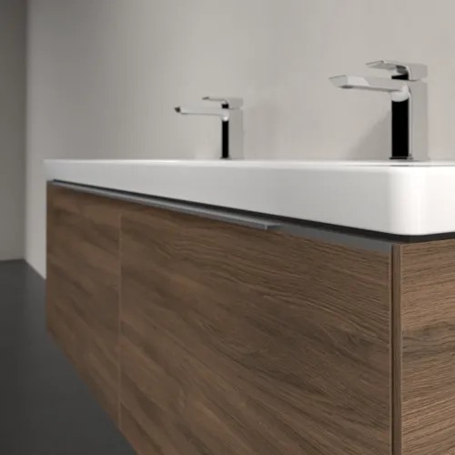VILLEROY BOCH Subway 3.0 Vanity unit, s osvětlením, 2 výsuvy, 1272 x 429 x 478 mm, Arizona Oak #C601L0VH, obrázek 6