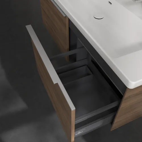 VILLEROY BOCH Subway 3.0 Vanity unit, s osvětlením, 2 výsuvy, 1272 x 429 x 478 mm, Arizona Oak #C601L0VH, obrázek 7
