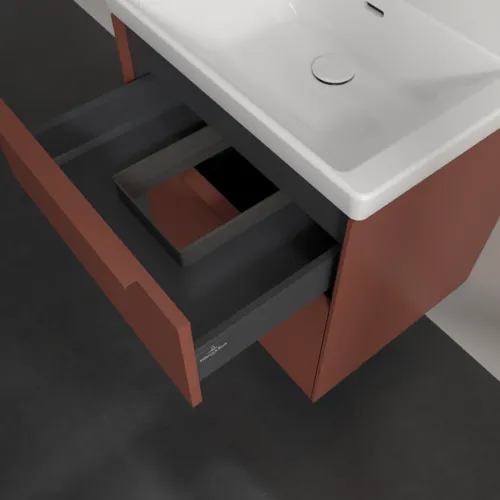 VILLEROY BOCH Subway 3.0 Vanity unit, 2 výsuvy, 572 x 576 x 478 mm, Vínově červená #C57802AH, obrázek 7
