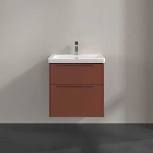 VILLEROY BOCH Subway 3.0 Vanity unit, 2 výsuvy, 572 x 576 x 478 mm, Vínově červená #C57802AH, obrázek 3