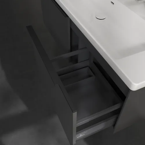 VILLEROY BOCH Subway 3.0 Vanity unit, 2 výsuvy, 1272 x 429 x 478 mm, grafitová barva #C60101VR, obrázek 6