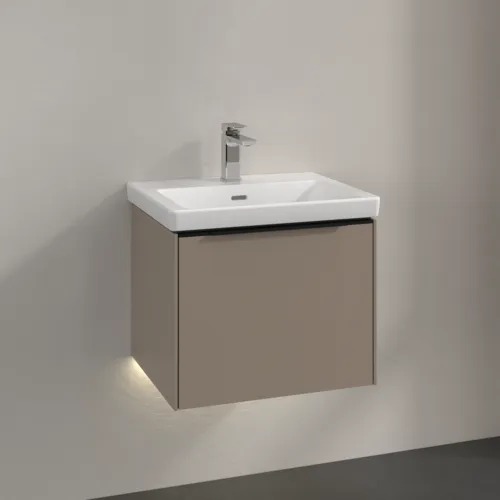 VILLEROY BOCH Subway 3.0 Vanity unit, s osvětlením, 1 zásuvka, 523 x 429 x 448 mm, taupe #C579L1VM, obrázek 2