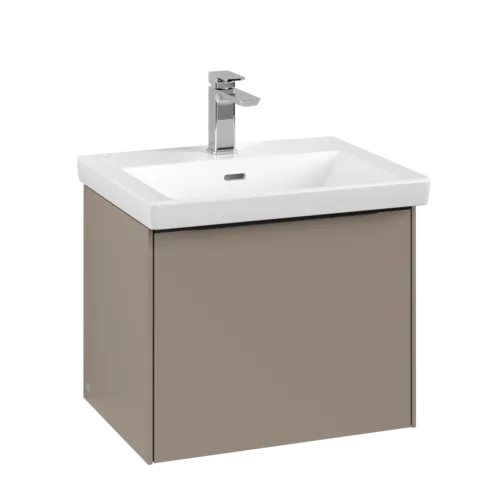 VILLEROY BOCH Subway 3.0 Vanity unit, s osvětlením, 1 zásuvka, 523 x 429 x 448 mm, taupe #C579L1VM