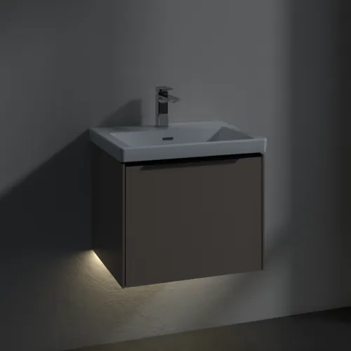 VILLEROY BOCH Subway 3.0 Vanity unit, s osvětlením, 1 zásuvka, 523 x 429 x 448 mm, taupe #C579L1VM, obrázek 5