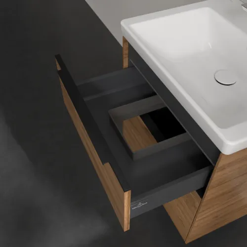 VILLEROY BOCH Subway 3.0 Vanity unit, s osvětlením, 2 výsuvy, 572 x 576 x 478 mm, dub Kansas #C578L1RH, obrázek 8