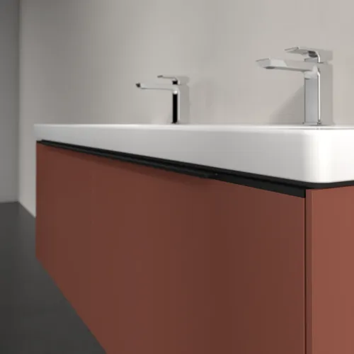 VILLEROY BOCH Subway 3.0 Vanity unit, s osvětlením, 2 výsuvy, 1272 x 429 x 478 mm, vínově červená #C601L1AH, obrázek 6