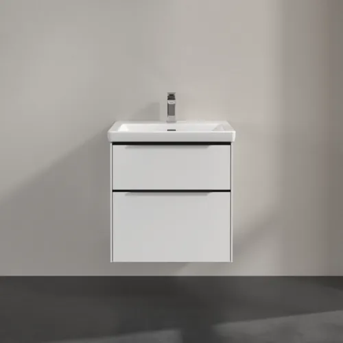 VILLEROY BOCH Subway 3.0 Vanity unit, s osvětlením, 2 výsuvy, 572 x 576 x 478 mm, Brilliant White #C578L1VE, obrázek 3