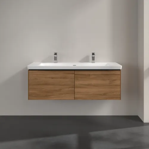 VILLEROY BOCH Subway 3.0 Vanity unit, 2 výsuvy, 1272 x 429 x 478 mm, dub Kansas #C60101RH, obrázek 3