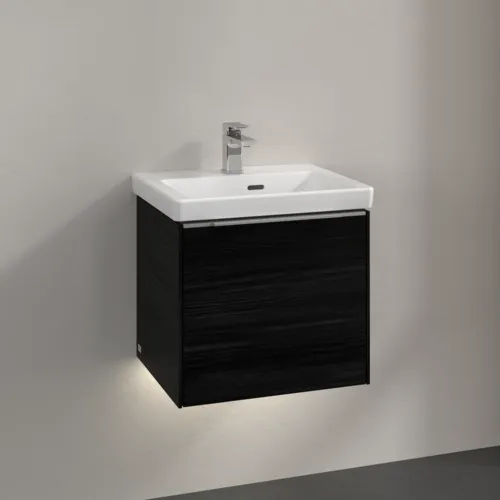 VILLEROY BOCH Subway 3.0 Vanity unit, s osvětlením, 1 zásuvka, 473 x 429 x 408 mm, černý dub #C580L0AB, obrázek 2
