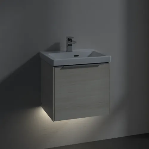 VILLEROY BOCH Subway 3.0 Vanity unit, s osvětlením, 1 zásuvka, 473 x 429 x 408 mm, bílý dub #C580L0AA, obrázek 5