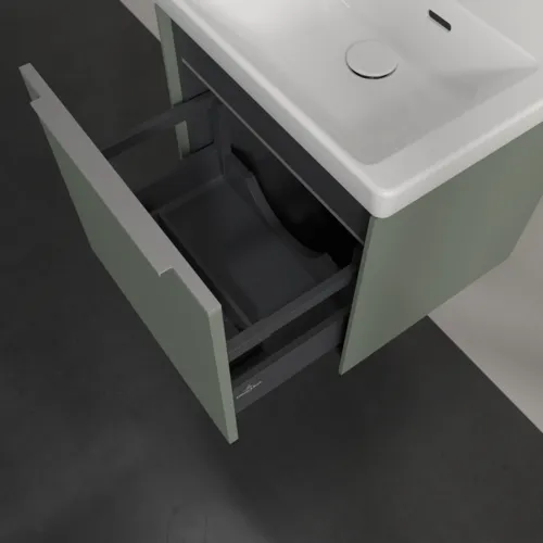 VILLEROY BOCH Subway 3.0 Vanity unit, s osvětlením, 1 zásuvka, 473 x 429 x 408 mm, Soft Green #C580L0AF, obrázek 7