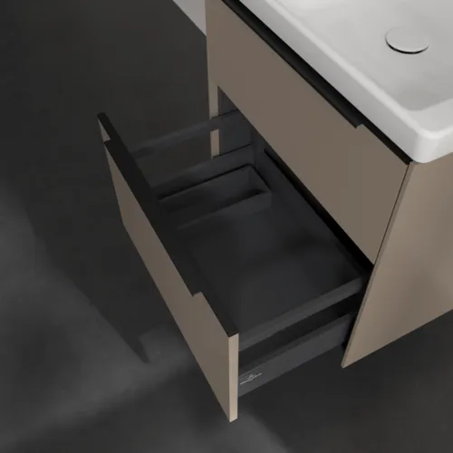 VILLEROY BOCH Subway 3.0 Vanity unit, s osvětlením, 2 výsuvy, 572 x 576 x 478 mm, taupe #C578L1VM, obrázek 7