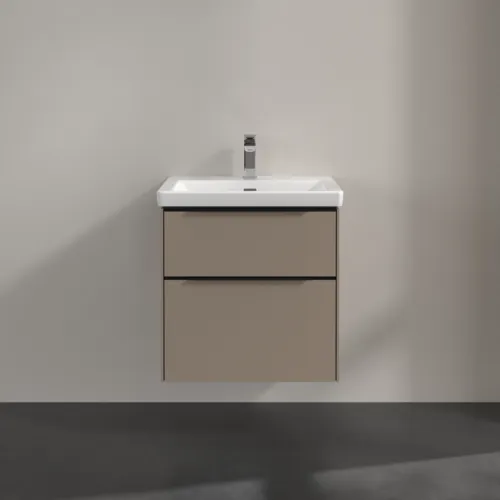 VILLEROY BOCH Subway 3.0 Vanity unit, s osvětlením, 2 výsuvy, 572 x 576 x 478 mm, taupe #C578L1VM, obrázek 3