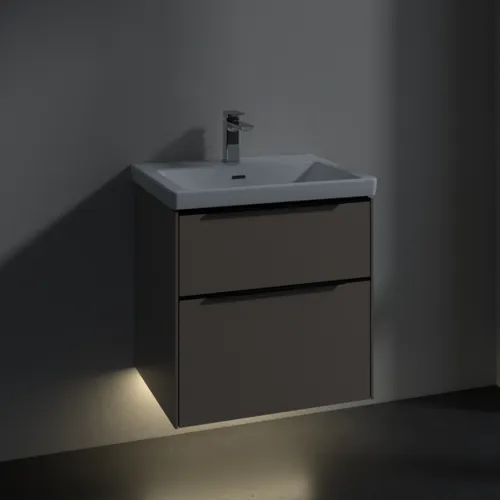 VILLEROY BOCH Subway 3.0 Vanity unit, s osvětlením, 2 výsuvy, 572 x 576 x 478 mm, taupe #C578L1VM, obrázek 5